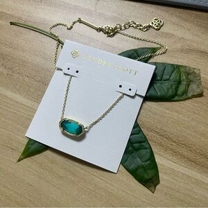 Kendra Scott Gold Necklace with Turquoise Pendant